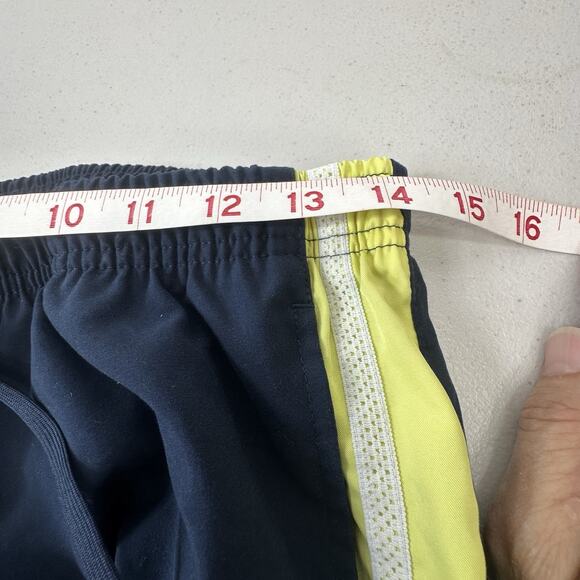 Vintage Nike Pants Womens M Silver Tag Blue Yellow Track Pants Swoosh Y2K 29x32 - Picture 3 of 14